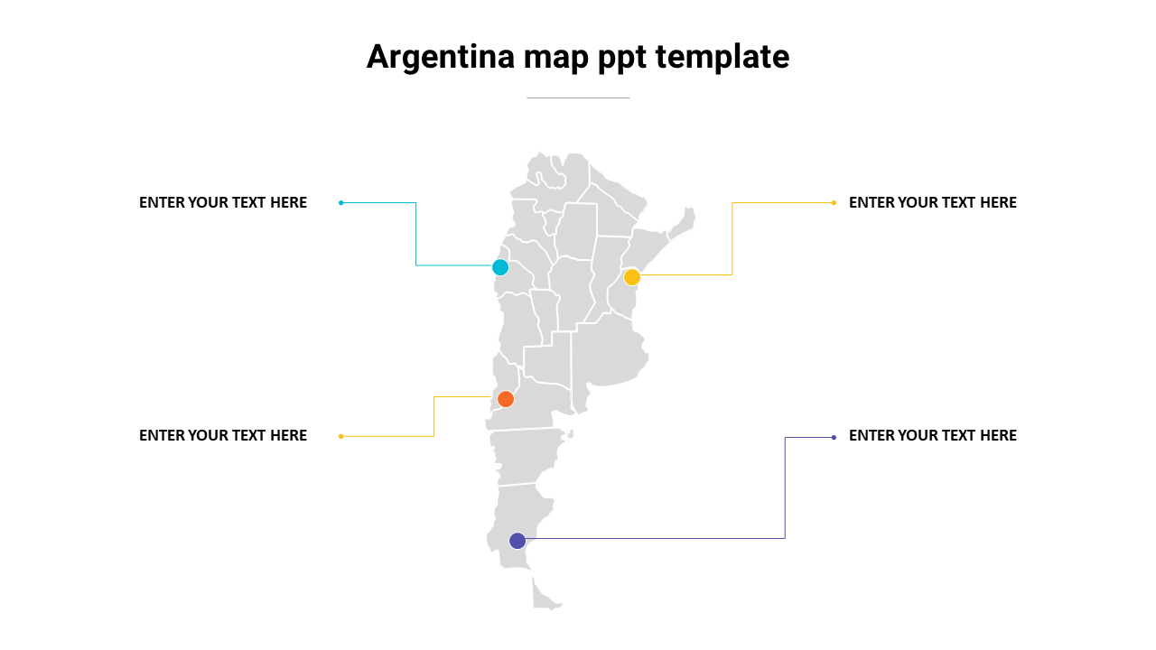 Use Argentina map PPT template 